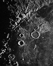 lunar crater - a crater on the Earth's Moon