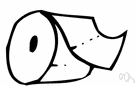 toilet paper - a soft thin absorbent paper for use in toilets
