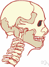 cervical vertebra - one of 7 vertebrae in the human spine located in the neck region
