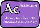 AC - a radioactive element of the actinide series
