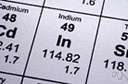 atomic number 49 - a rare soft silvery metallic element
