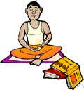 meditation - (religion) contemplation of spiritual matters (usually on religious or philosophical subjects)