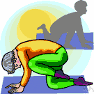 kick up - raising the feet backward with the hands on the ground