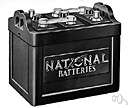 car battery - a lead-acid storage battery in a motor vehicle