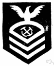 petty officer - a noncommissioned officer in the Navy or Coast Guard with a rank comparable to sergeant in the Army