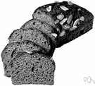 banana bread - moist bread containing banana pulp