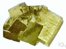 fool's gold - a common mineral (iron disulfide) that has a pale yellow color