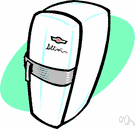 deepfreeze - electric refrigerator (trade name Deepfreeze) in which food is frozen and stored for long periods of time