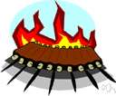 barbecued spareribs - baked or roasted with a spicy sauce
