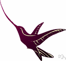 hummingbird - tiny American bird having brilliant iridescent plumage and long slender bills