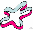 cookie cutter - a kitchen utensil used to cut a sheet of cookie dough into desired shapes before baking