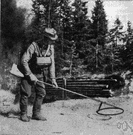 metal detector - detector that gives a signal when it detects the presence of metal