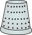 thimbleful - as much as a thimble will hold