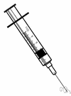 hypodermic syringe - a piston syringe that is fitted with a hypodermic needle for giving injections