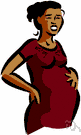large - in an advanced stage of pregnancy