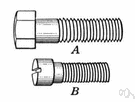 cap screw - a threaded screw for machine parts