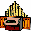electronic organ - (music) an electronic simulation of a pipe organ