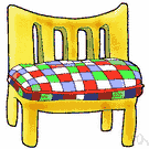 seat cushion - a cushion that makes a seat more comfortable