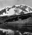 Adams - a mountain peak in southwestern Washington in the Cascade Range (12,307 feet high)