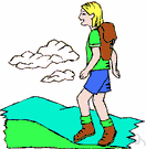 packing - carrying something in a pack on the back