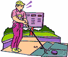 shuffleboard - a game in which players use long sticks to shove wooden disks onto the scoring area marked on a smooth surface
