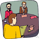 Council board - the table that conferees sit around as they hold a meeting