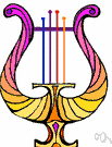lyre - a harp used by ancient Greeks for accompaniment