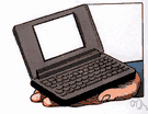 portable computer - a personal computer that can easily be carried by hand