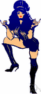 dominatrix - a dominating woman (especially one who plays that role in a sadomasochistic sexual relationship)