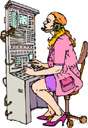 switchboard operator - someone who helps callers get the person they are calling