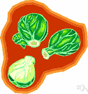 Brassica oleracea gemmifera - plant grown for its stout stalks of edible small green heads resembling diminutive cabbages