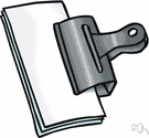 paper fastener - a fastener for holding a sheet of paper in place