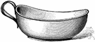 bedpan - a shallow vessel used by a bedridden patient for defecation and urination