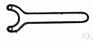 pin wrench - a wrench that has a projecting pin that fits into a socket on the object to be turned