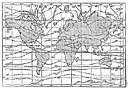 Mercator's projection - a map projection of the earth onto a cylinder
