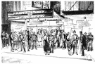 curtain raising - the first performance (as of a theatrical production)