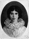 Dickinson - United States poet noted for her mystical and unrhymed poems (1830-1886)