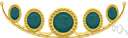 malachite - a green or blue mineral used as an ore of copper and for making ornamental objects