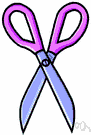 pair of scissors - an edge tool having two crossed pivoting blades