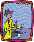 barmaid - a female bartender