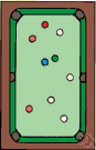 pool - any of various games played on a pool table having 6 pockets