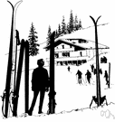ski resort - a resort with lodging and facilities for skiing
