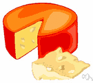 cheese - a solid food prepared from the pressed curd of milk