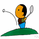 chip - (golf) a low running approach shot