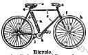 bicycle - a wheeled vehicle that has two wheels and is moved by foot pedals