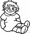 rag doll - a cloth doll that is stuffed and (usually) painted