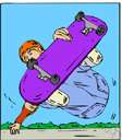 skateboarder - someone who skates on a skateboard