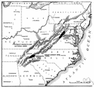Great Smoky Mountains - part of the Appalachians between North Carolina and Tennessee