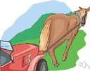 Harness horse - horse used for pulling vehicles