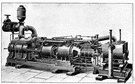 hydraulic ram - a water pump that uses the kinetic energy of flowing water to force a small fraction of that water to a reservoir at a higher level